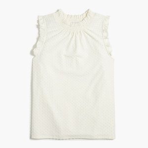 NEW WITH TAG! Swiss dot smocked-neck tank XL